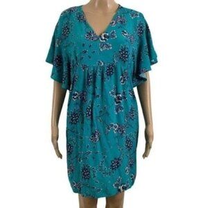 ELLA Moon Boho Floral dress 100% Rayon size XL lining slip included